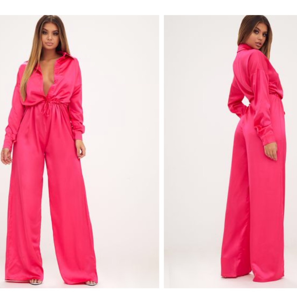 Oversized Satin Jumpsuit